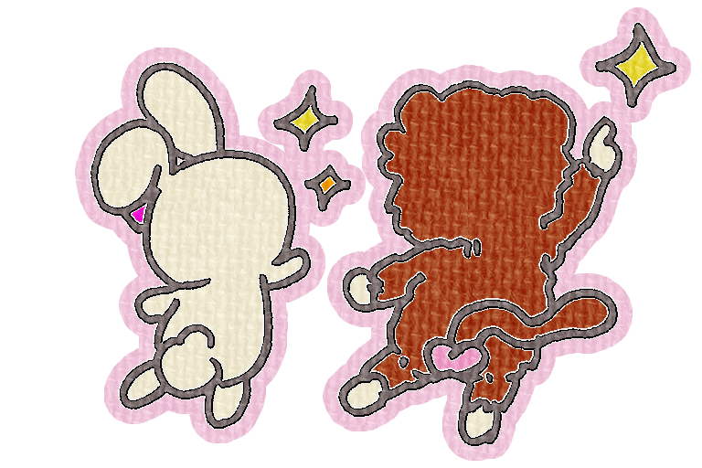 イラスト|モンキーとうさぎが希望を持って未来を目指す様子
