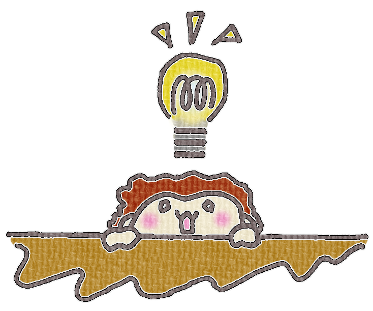 イラスト|モンキーが何かをひらめいた様子