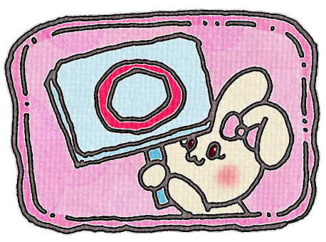イラスト|うさぎが「○」と書かれたプラカードを掲げる様子