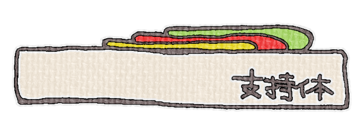 イラスト|油絵具の薄塗りを表す図