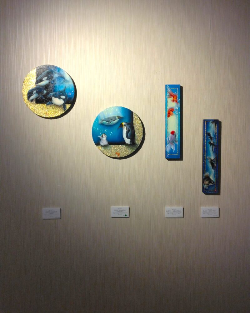 ホテルサンバレー那須のサンバレー美術館での個展の様子