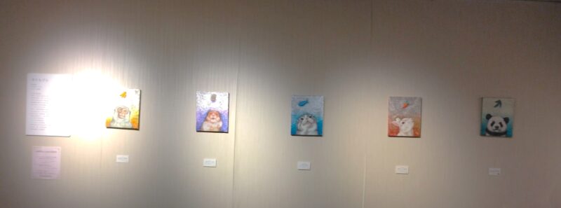 ホテルサンバレー那須のサンバレー美術館での個展の様子