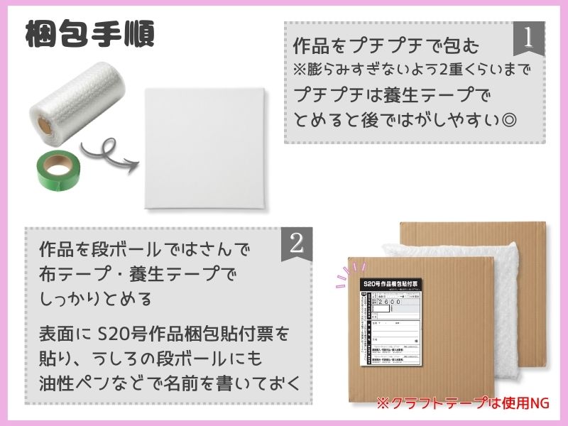 『NIKA+nika/S20号』コンクールの梱包手順についてまとめた資料