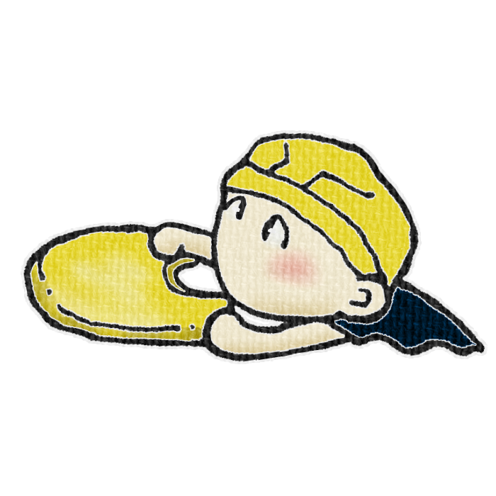 ビート板を持って泳ぐこどものイラスト、夏の季節をイメージした可愛い素材