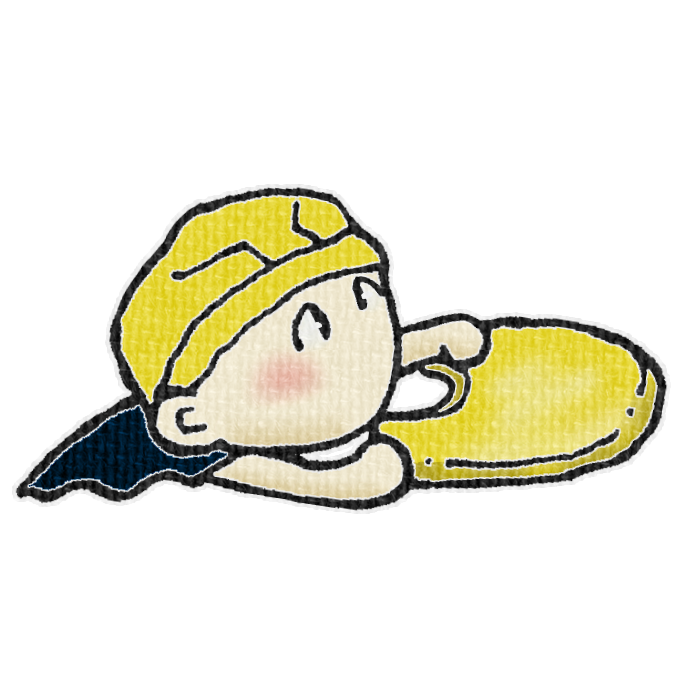 ビート板を持って泳ぐこどものイラスト、夏の季節をイメージした可愛い素材