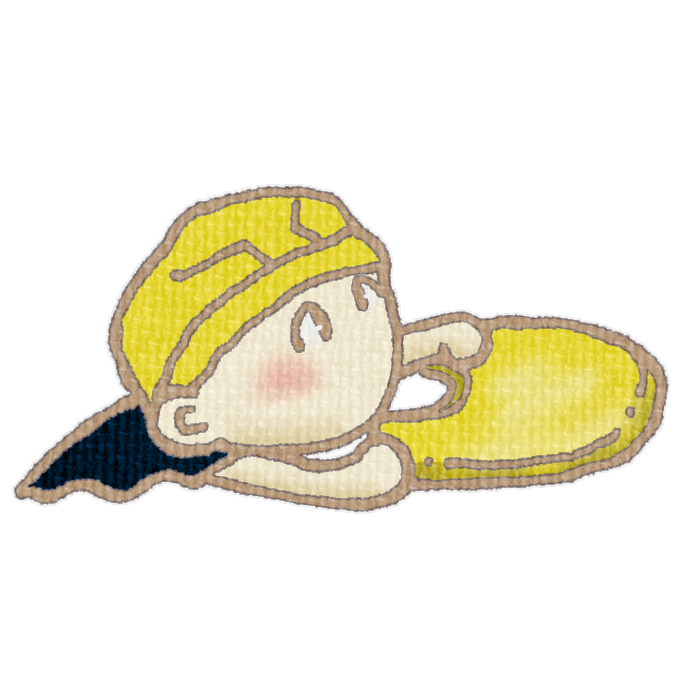 ビート板を持って泳ぐこどものイラスト、夏の季節をイメージした可愛い素材