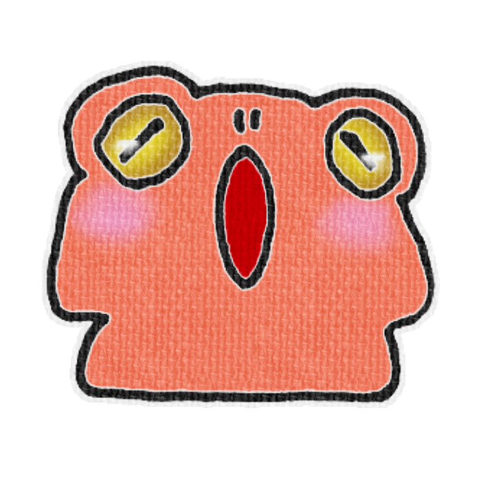 赤いカエルのイラスト、梅雨の季節をイメージした可愛い素材