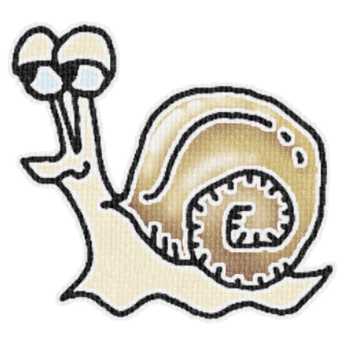 カタツムリのイラスト、梅雨の季節をイメージした可愛い素材