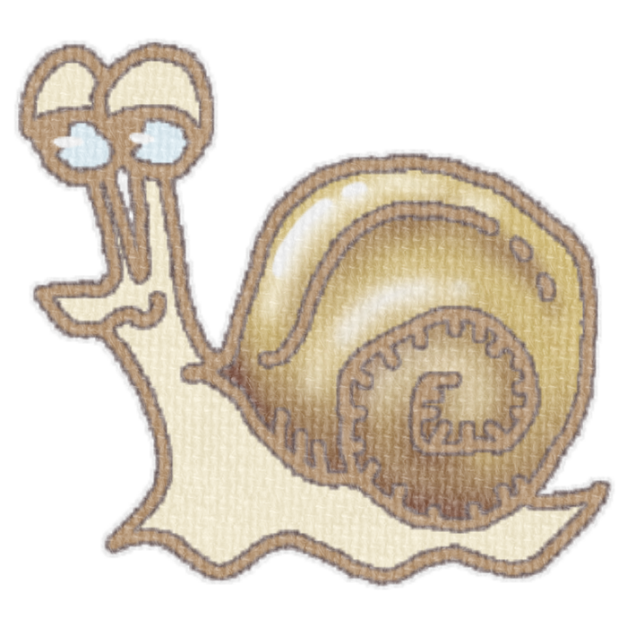 カタツムリのイラスト、梅雨の季節をイメージした可愛い素材