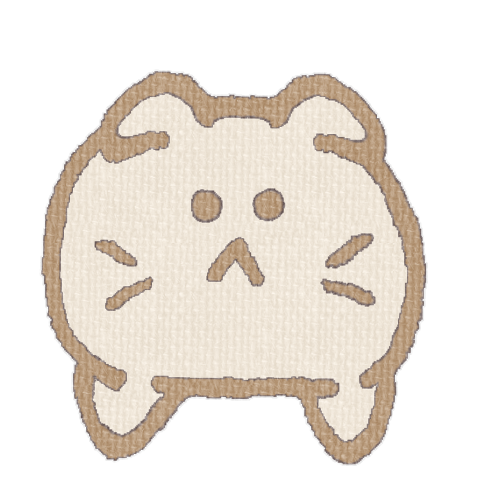 白いねこがひょっこりしている透過イラスト