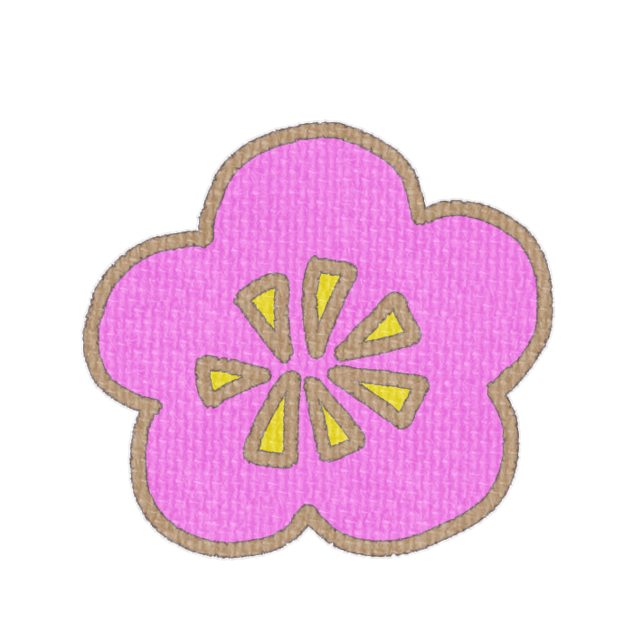 ピンクの梅の花のイラスト