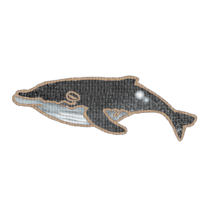 ザトウクジラのイラスト、夏の季節をイメージした可愛い素材