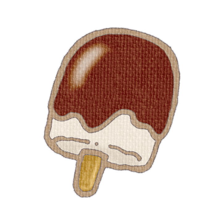 チョコレート味の棒つきアイスのフリー入イラスト