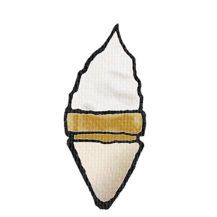 ミルク味のソフトクリームのフリーイラスト
