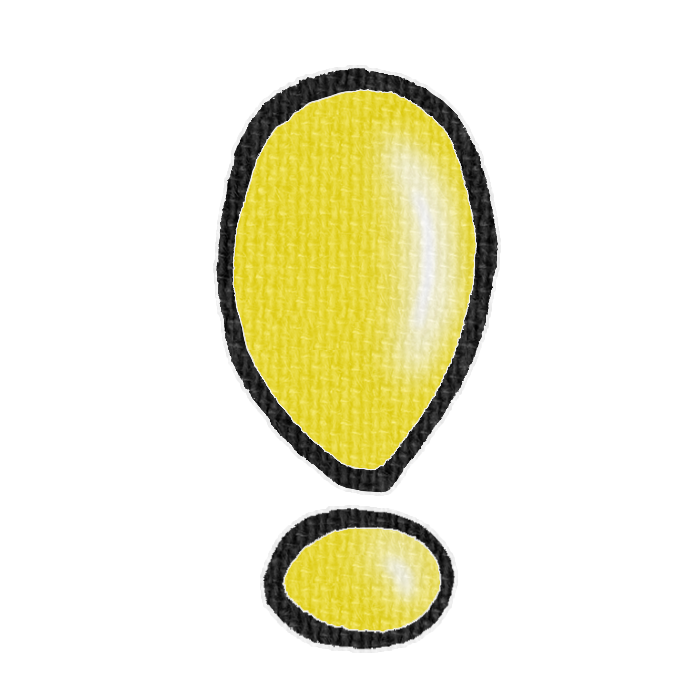 黄色いビックリマークの透過イラスト素材