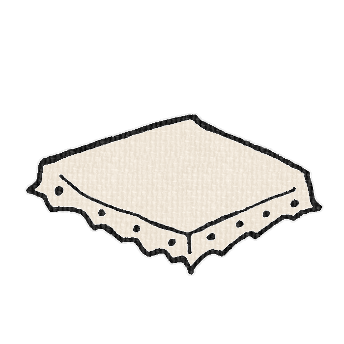 白いキャンバス(横張り)のイラスト