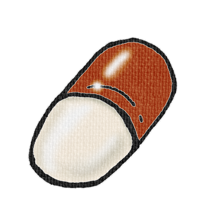 茶色いカプセル錠の透過イラスト素材