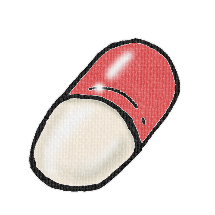 赤いカプセル錠の透過イラスト素材