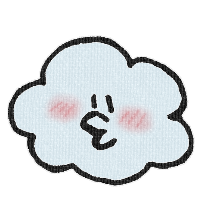 白い雲の透過イラスト素材