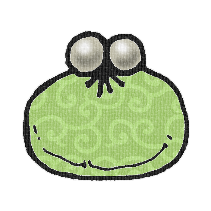 緑色の唐草模様柄がまぐち財布の透過イラスト素材