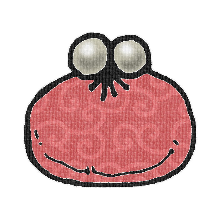 赤色の唐草模様柄がまぐち財布の透過イラスト素材