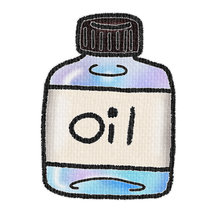 ペインティングオイルの透過イラスト