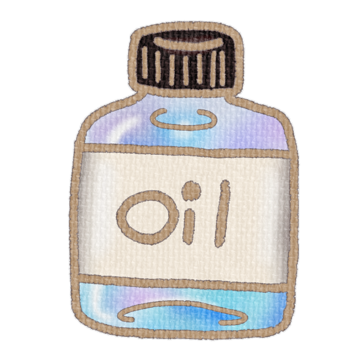 ペインティングオイルの透過イラスト
