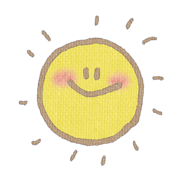 黄色いおひさまの透過イラスト素材