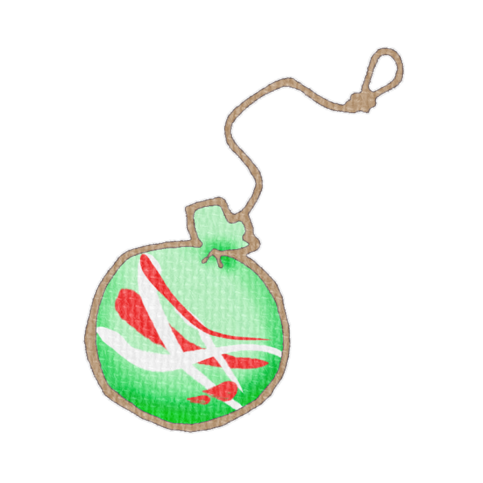 緑のヨーヨーの透過イラスト素材