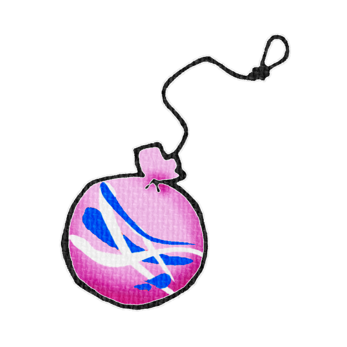 ピンクのヨーヨーの透過イラスト素材
