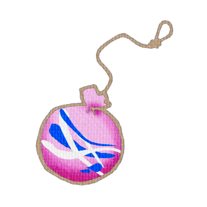 ピンクのヨーヨーの透過イラスト素材