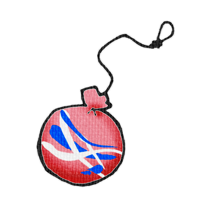 赤いヨーヨーの透過イラスト素材