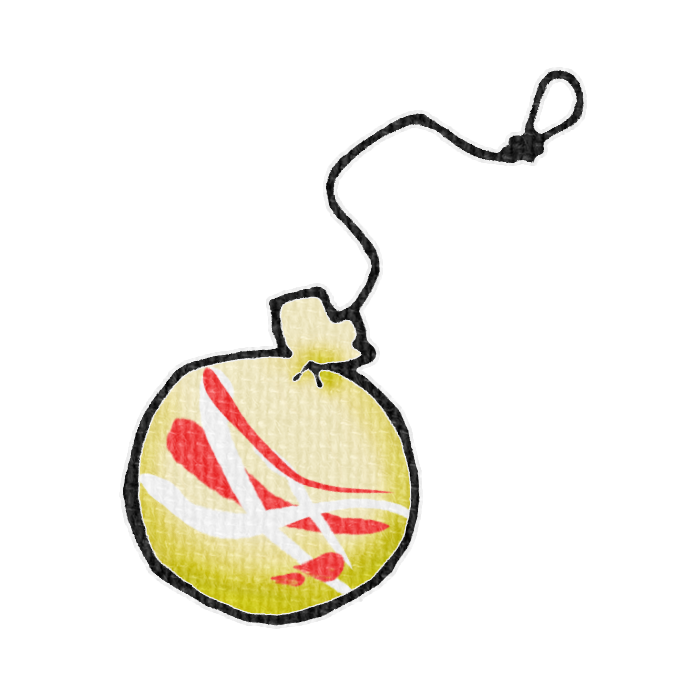 黄色のヨーヨーの透過イラスト素材
