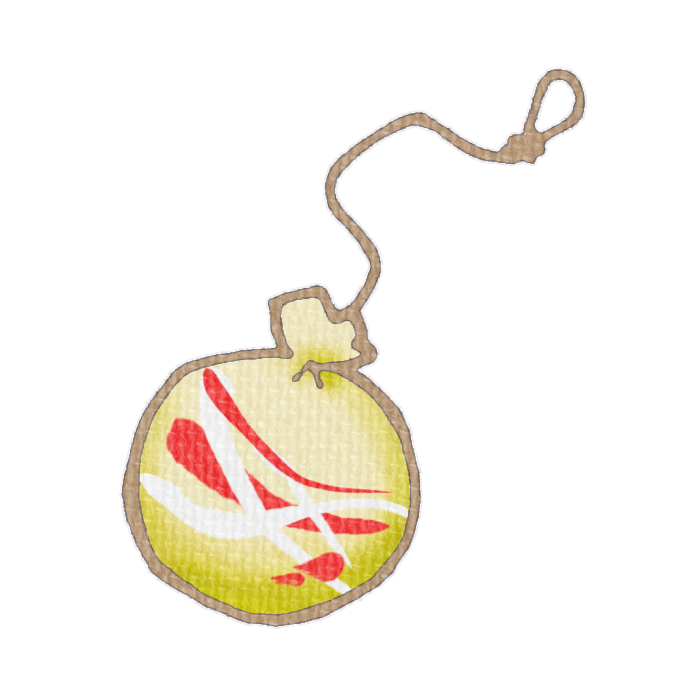 黄色のヨーヨーの透過イラスト素材