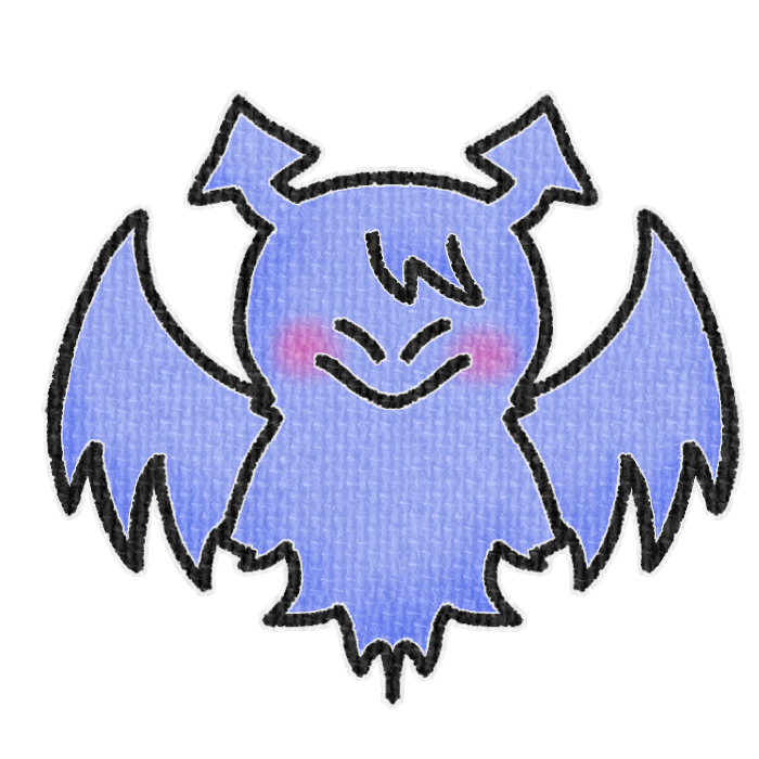 青色の悪魔の透過イラスト
