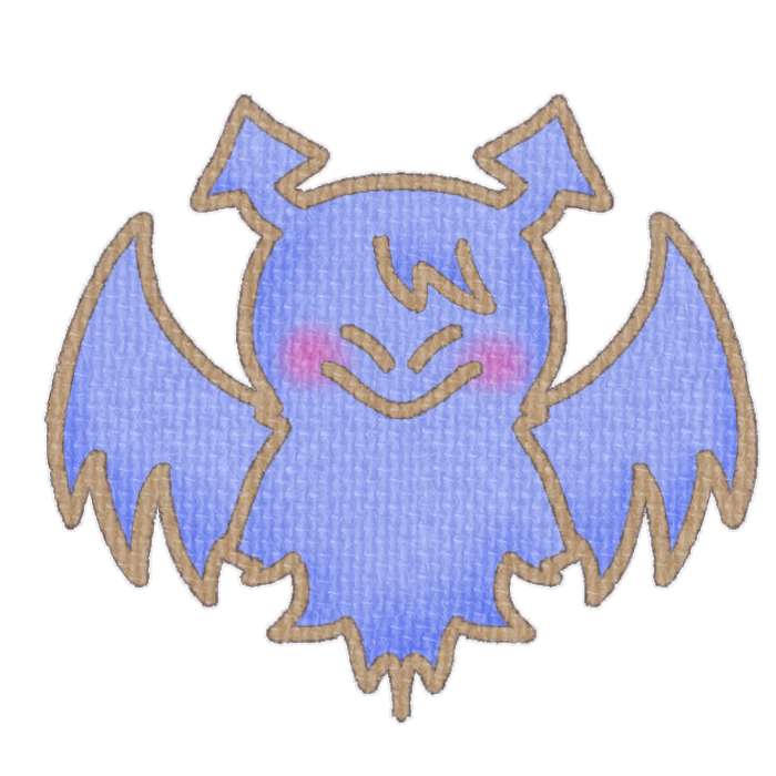 青色の悪魔の透過イラスト