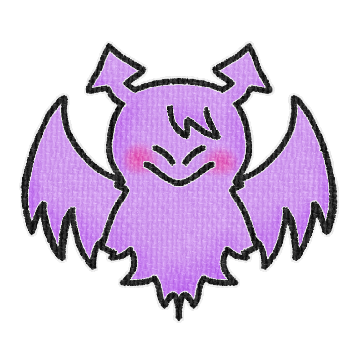紫色の悪魔の透過イラスト