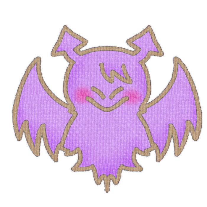 紫色の悪魔の透過イラスト