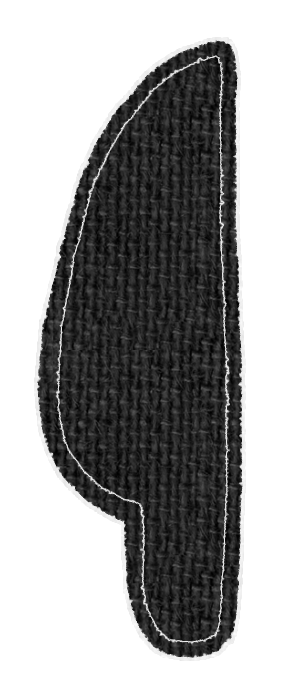黒色のナイフの透過イラスト