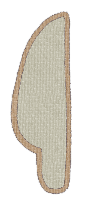 灰色のナイフの透過イラスト