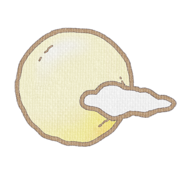 雲がかかった満月の透過イラスト