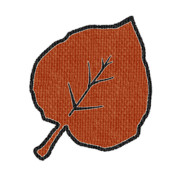茶色の落ち葉の透過イラスト