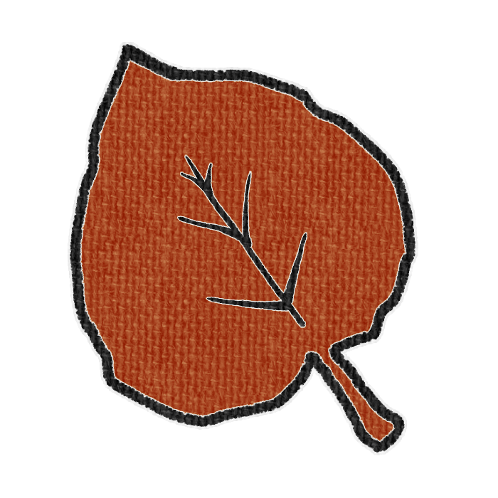 茶色の落ち葉の透過イラスト