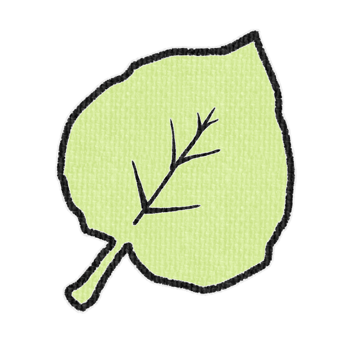 黄緑色の落ち葉の透過イラスト