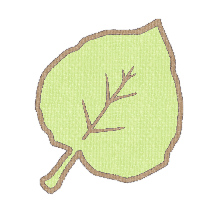 黄緑色の落ち葉の透過イラスト