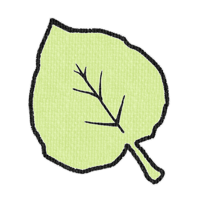 黄緑色の落ち葉の透過イラスト