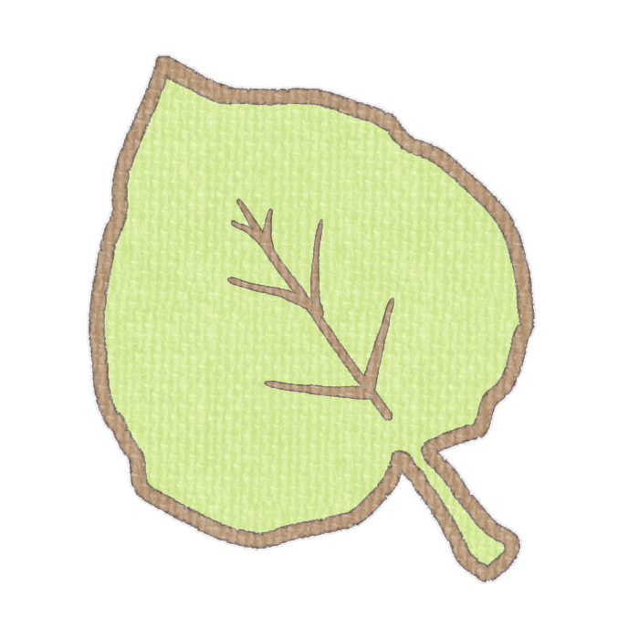 黄緑色の落ち葉の透過イラスト