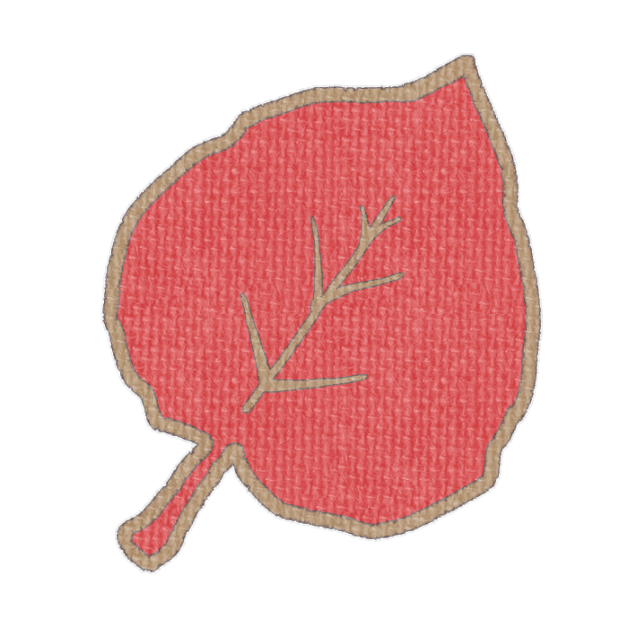 赤色の落ち葉の透過イラスト