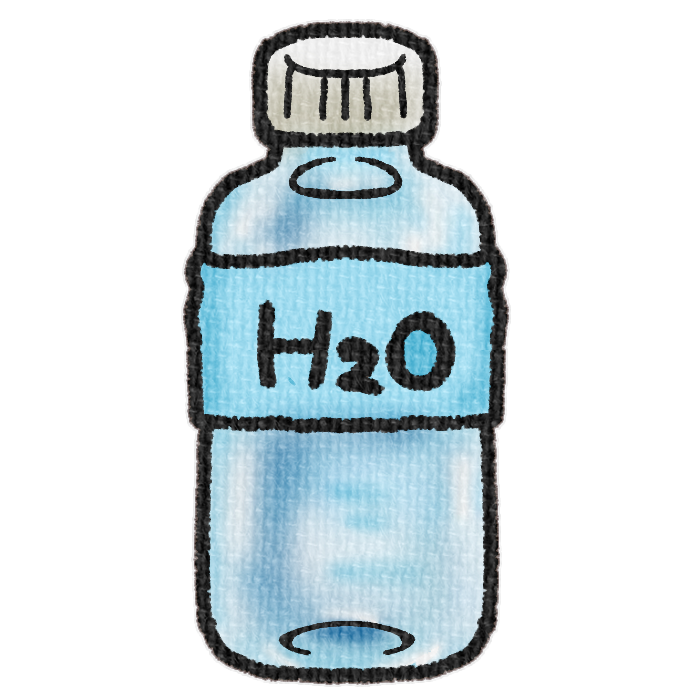 水の入ったペットボトルの透過イラスト