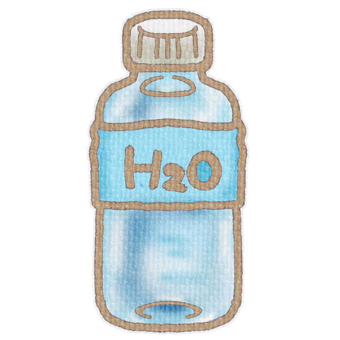 水の入ったペットボトルの透過イラスト
